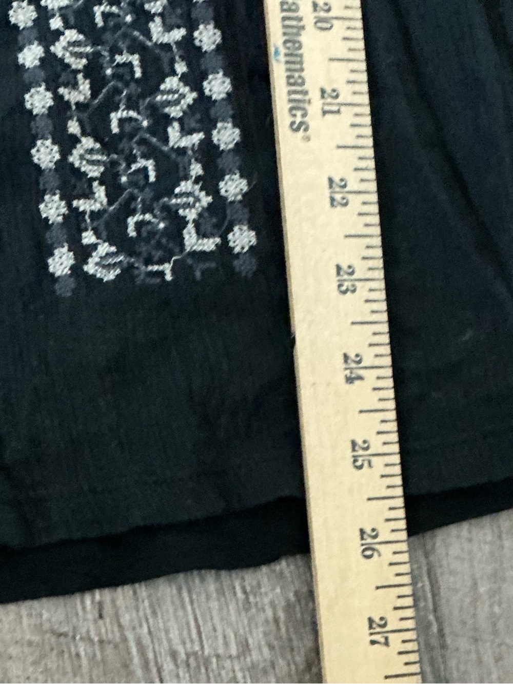 Lucky Brand Black Embroidered PeasantBlouse L Sheer Boho Whimsigoth Festival Top - Picture 4 of 12